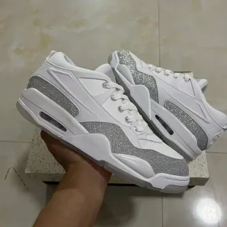 Tênis Lifestyle Chunky Branco e Prata com Glitter e Amortecimento de Ar