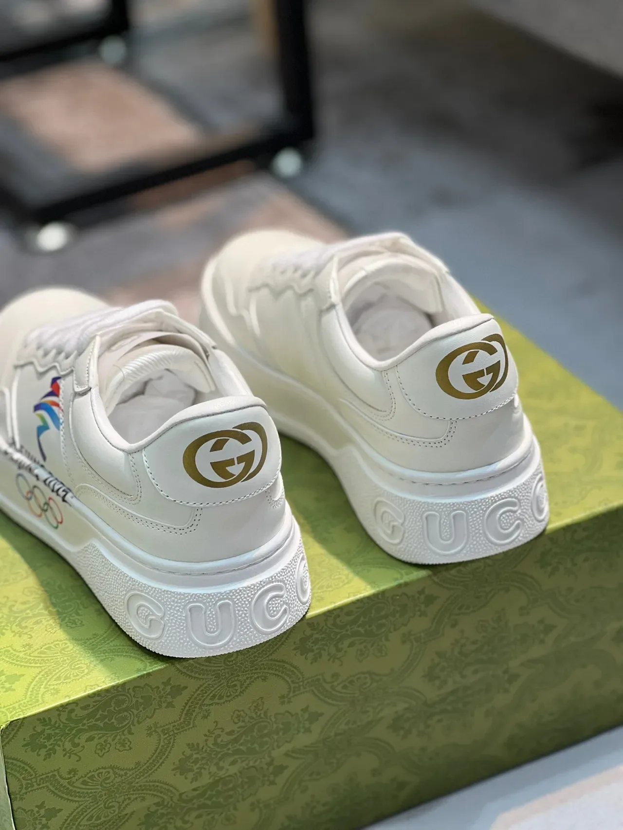 White Beijing 2022 Olympic Logo Platform Lifestyle Sneaker 2