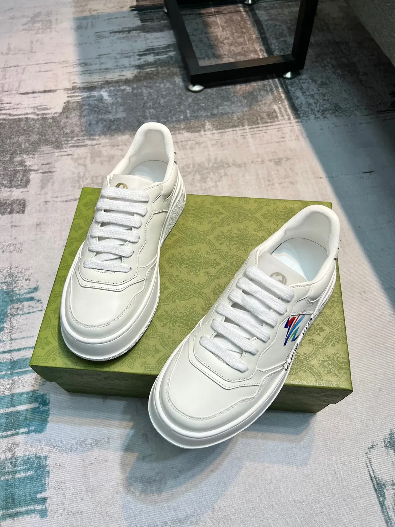 White Beijing 2022 Olympic Logo Platform Lifestyle Sneaker 4