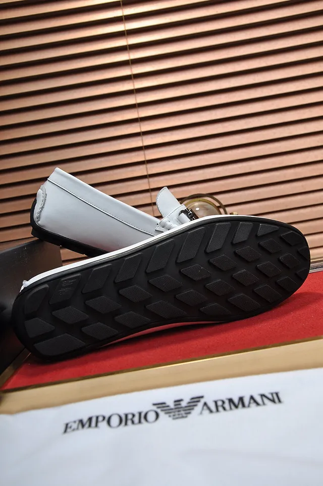 White Black Leather Horsebit Buckle Loafer 5