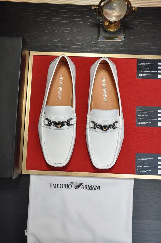 White Black Leather Horsebit Buckle Loafer 9
