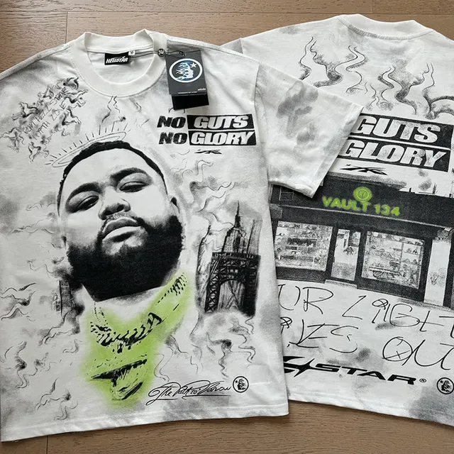 White Black Oversized Fit All-Over Graphic Print T-Shirt 7