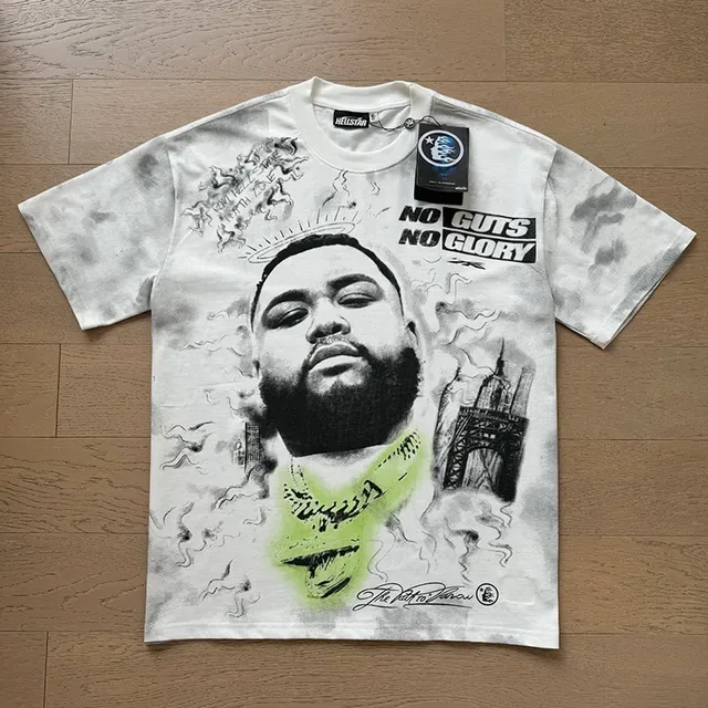 White Black Oversized Fit All-Over Graphic Print T-Shirt 8