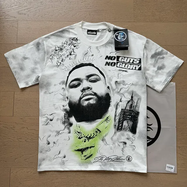 White Black Oversized Fit All-Over Graphic Print T-Shirt 9