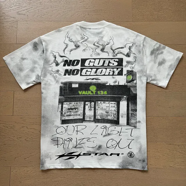 White Black Oversized Fit All-Over Graphic Print T-Shirt 10