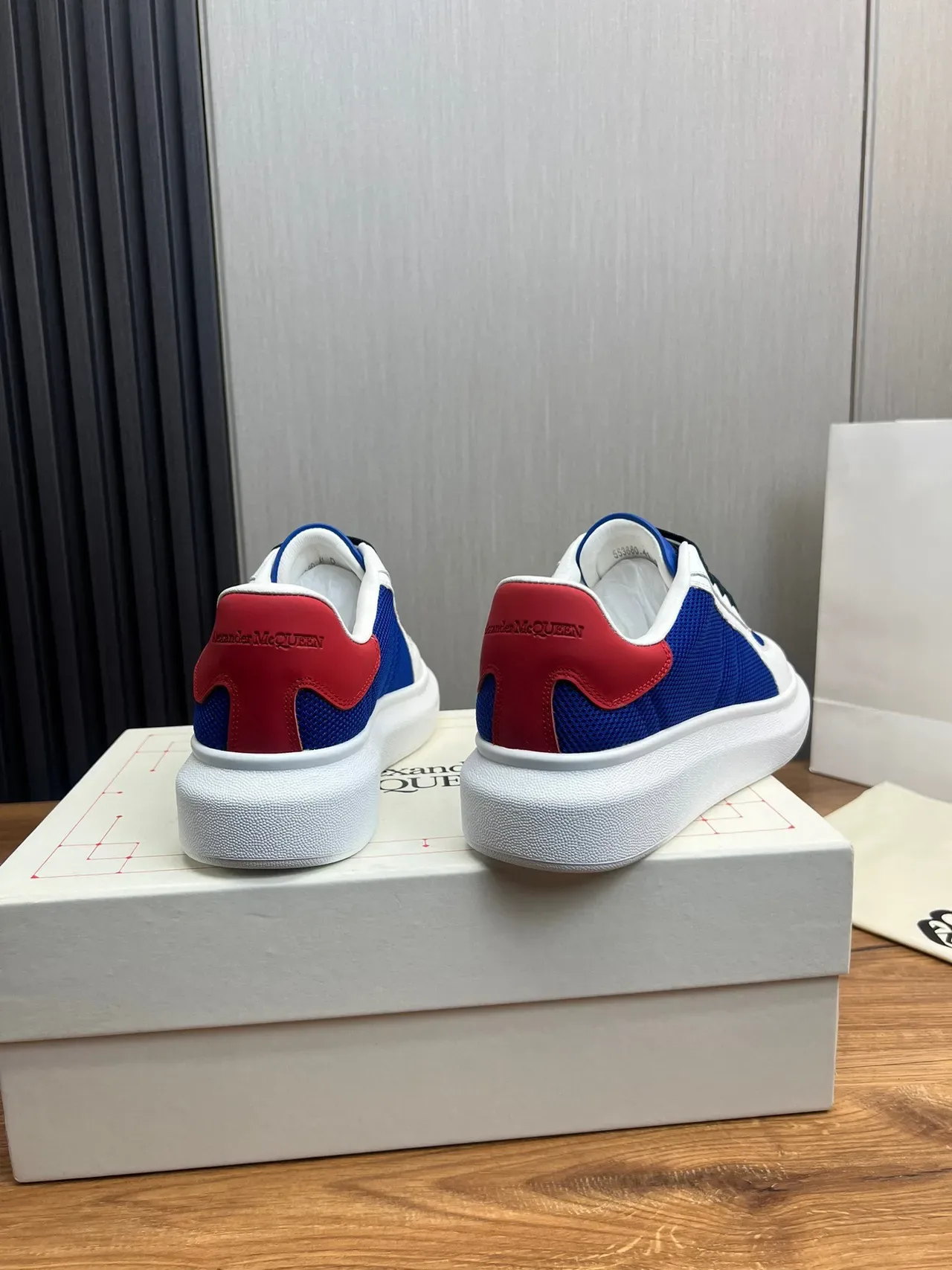 White Blue Red Platform Sneaker 5