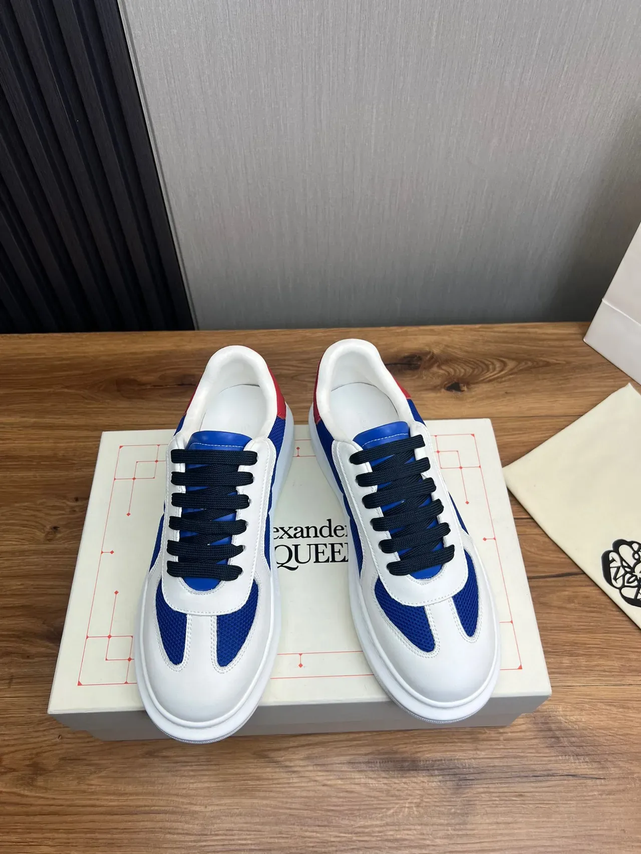 White Blue Red Platform Sneaker 9