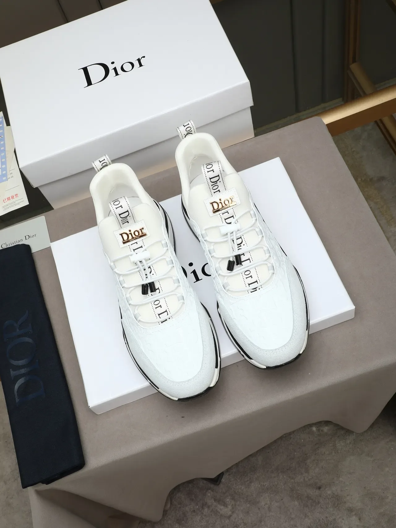 White Embossed Monogram Lifestyle Sneaker 2