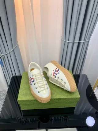 White Embroidered Logo Lifestyle Sneakers 4