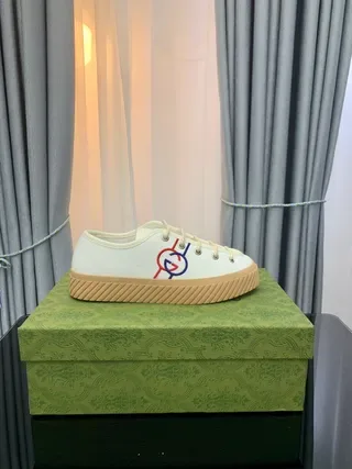 White Embroidered Logo Lifestyle Sneakers 6