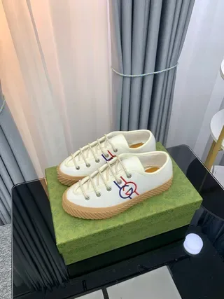 White Embroidered Logo Lifestyle Sneakers 7