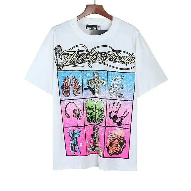 White Graphic-Print Double-Sided Oversized T-Shirt 2