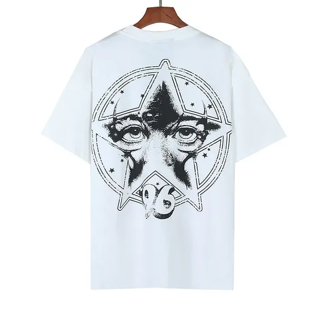 White Graphic-Print Double-Sided Oversized T-Shirt 3