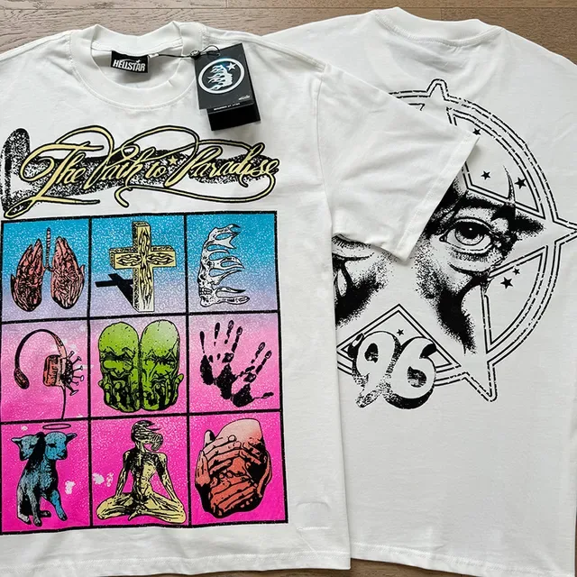 White Graphic-Print Double-Sided Oversized T-Shirt 7