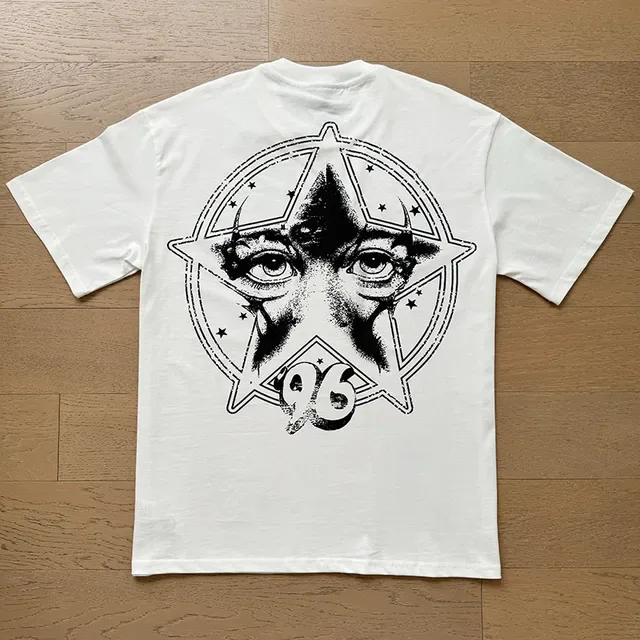 White Graphic-Print Double-Sided Oversized T-Shirt 10