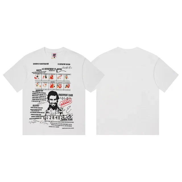 White Graphic-Print Oversized T-Shirt 2