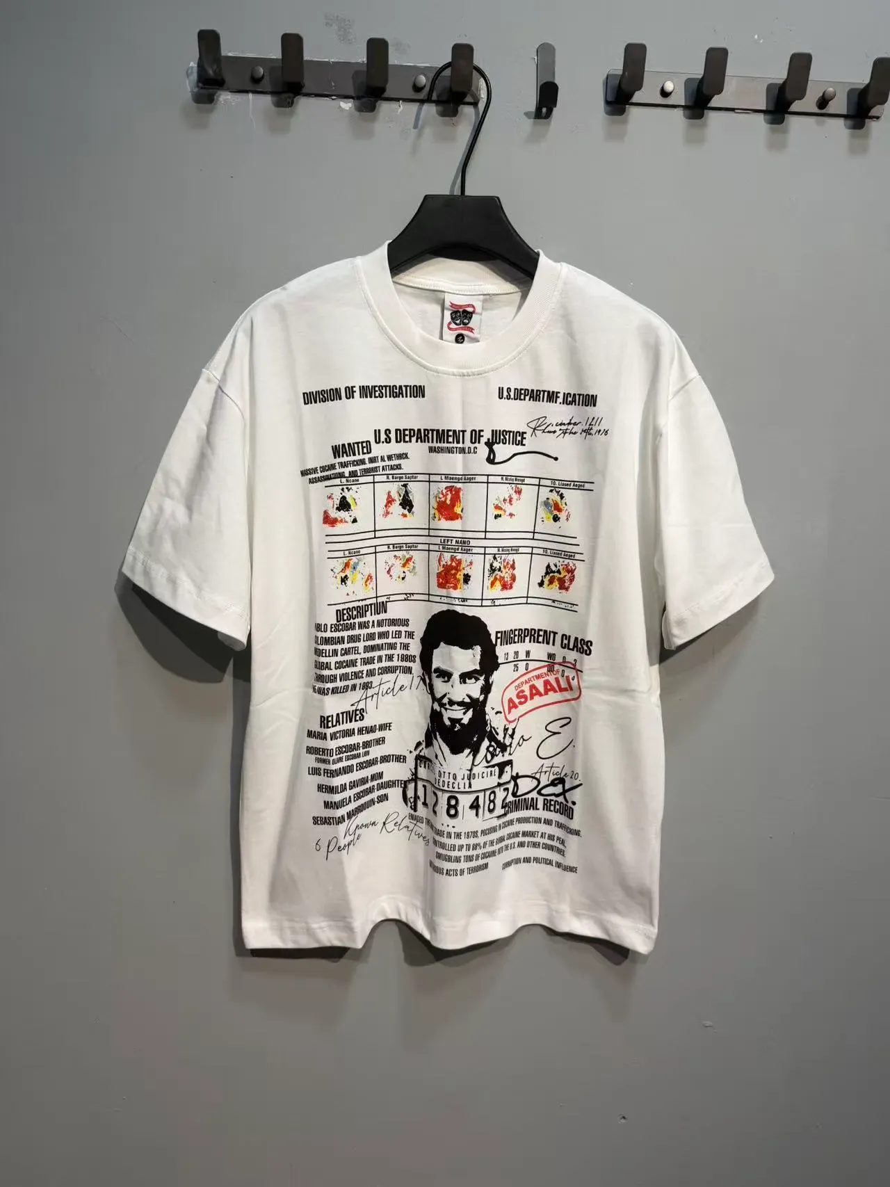 White Graphic-Print Oversized T-Shirt 5