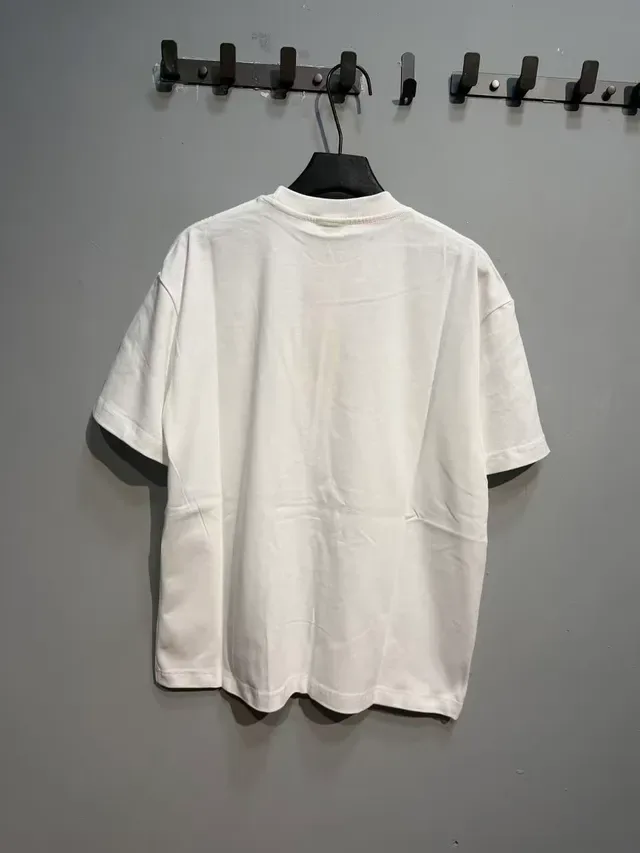 White Graphic-Print Oversized T-Shirt 6
