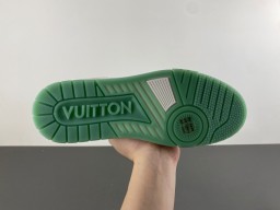 White Green Perforated Upper Mint Contrast Sole Lifestyle Sneakers 9