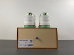 White Green Perforated Upper Mint Contrast Sole Lifestyle Sneakers 17