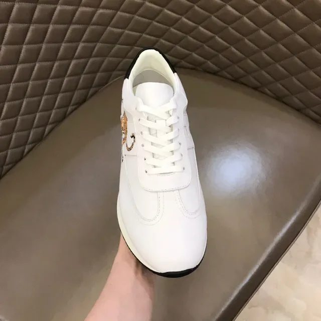 White Leopard Graphic Print Low-Top Sneaker 5
