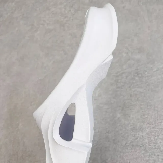 White Molded Monolithic Slide Sandal 4
