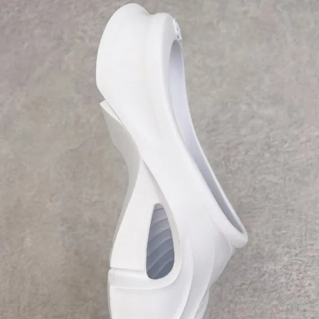 White Molded Monolithic Slide Sandal 5