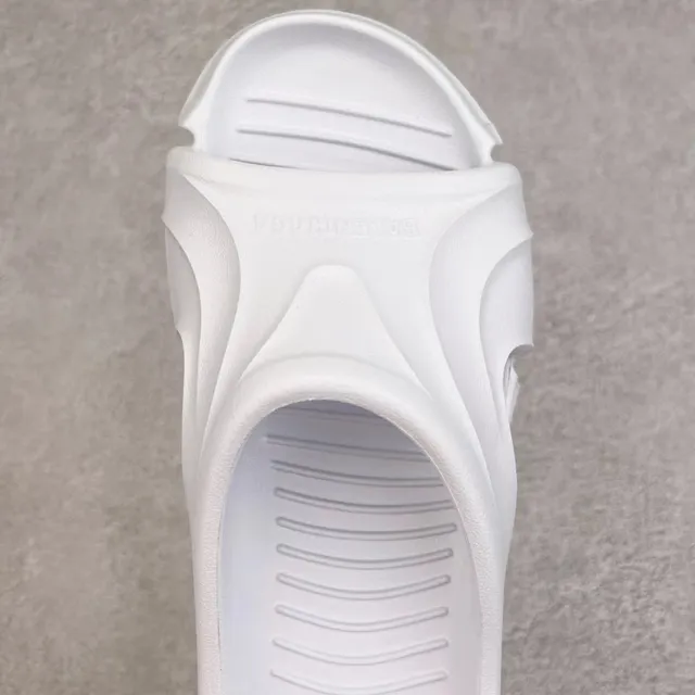 White Molded Monolithic Slide Sandal 7