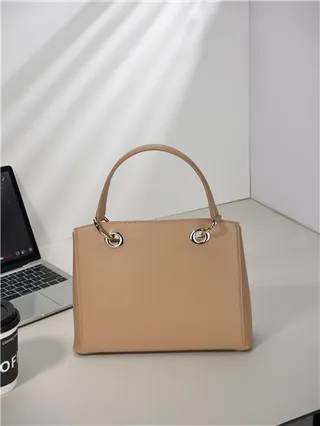 White Structured Top-Handle Geometric Paneling Handbag 8