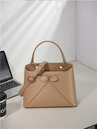 White Structured Top-Handle Geometric Paneling Handbag 10