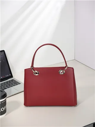 White Structured Top-Handle Geometric Paneling Handbag 17
