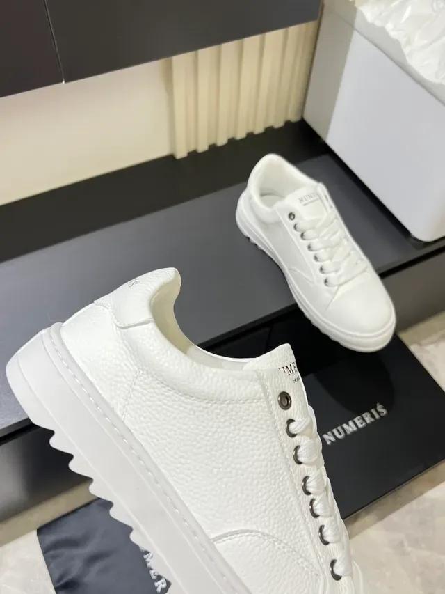 White Textured Upper Low-Top Lifestyle Sneakers 3