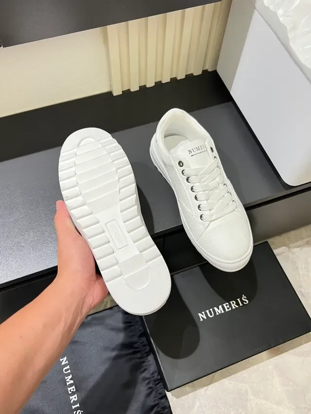 White Textured Upper Low-Top Lifestyle Sneakers 4