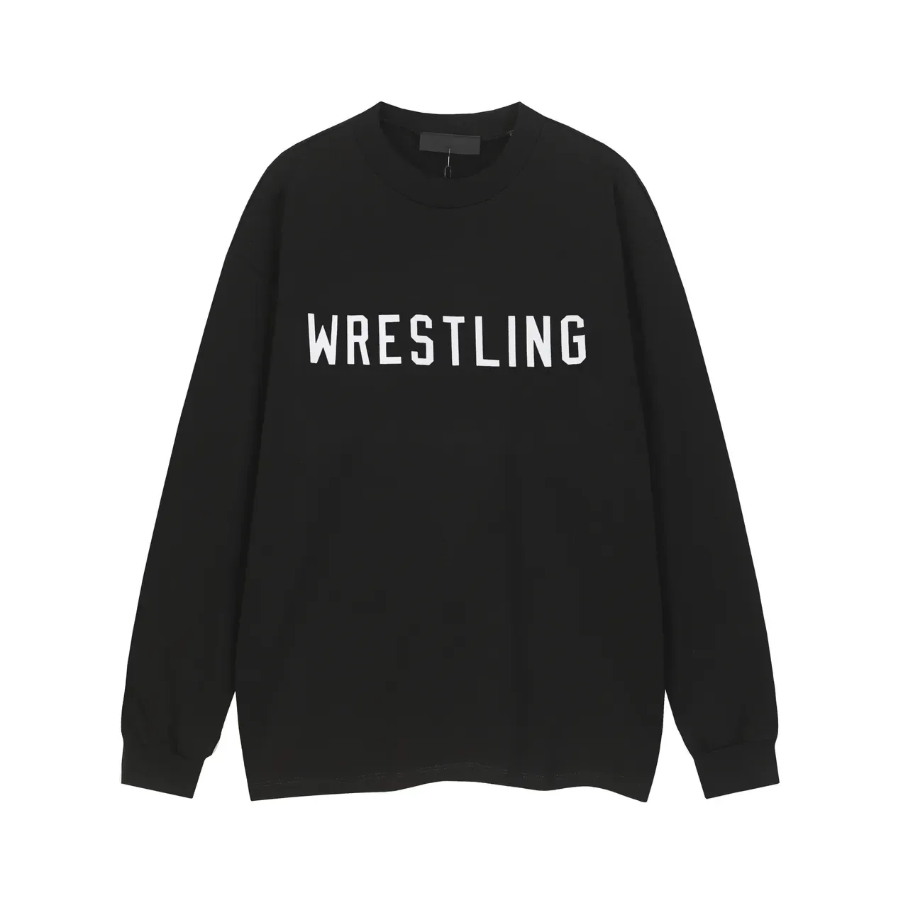 Wrestling Print Relaxed Fit Long Sleeve Crewneck Top 2