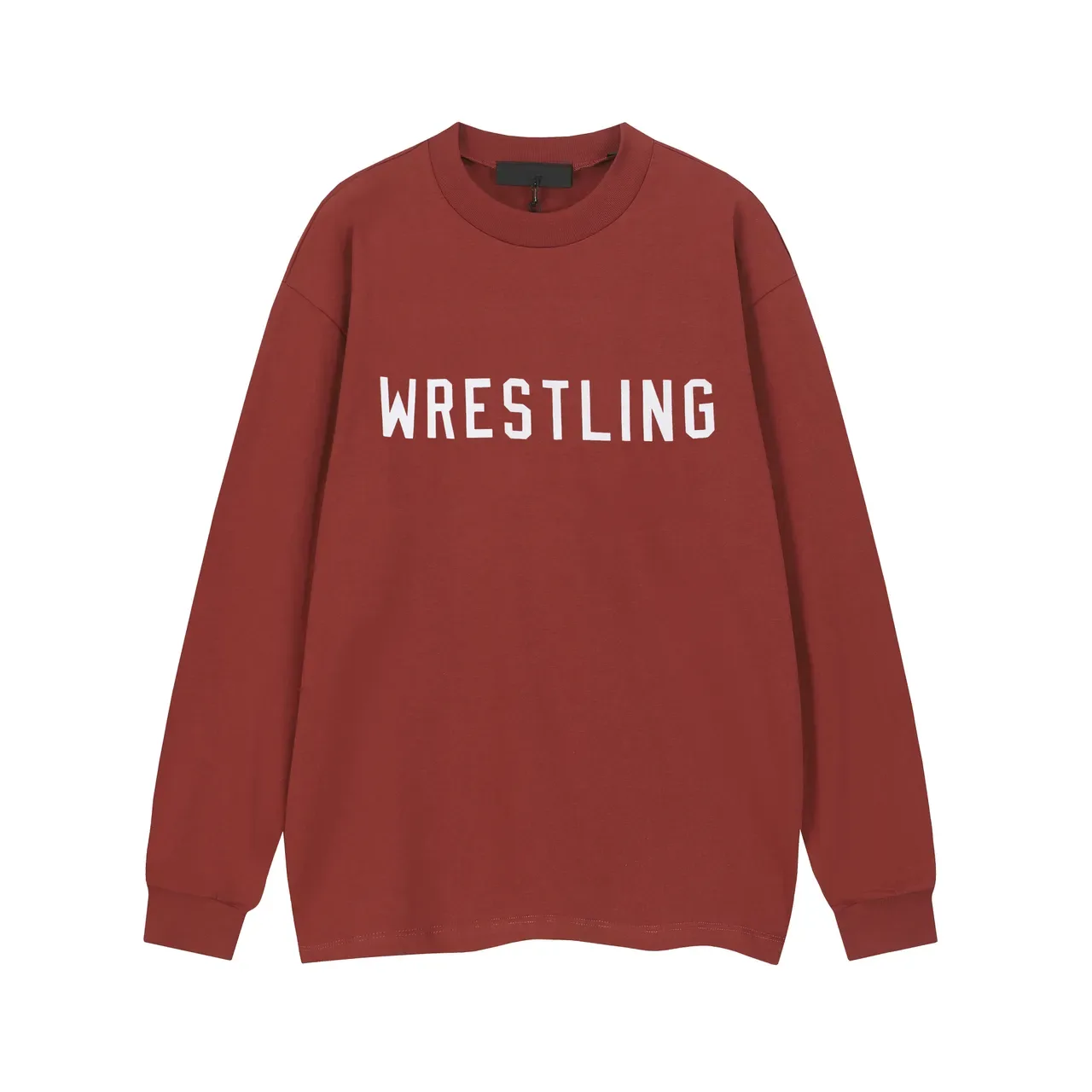 Wrestling Print Relaxed Fit Long Sleeve Crewneck Top 6