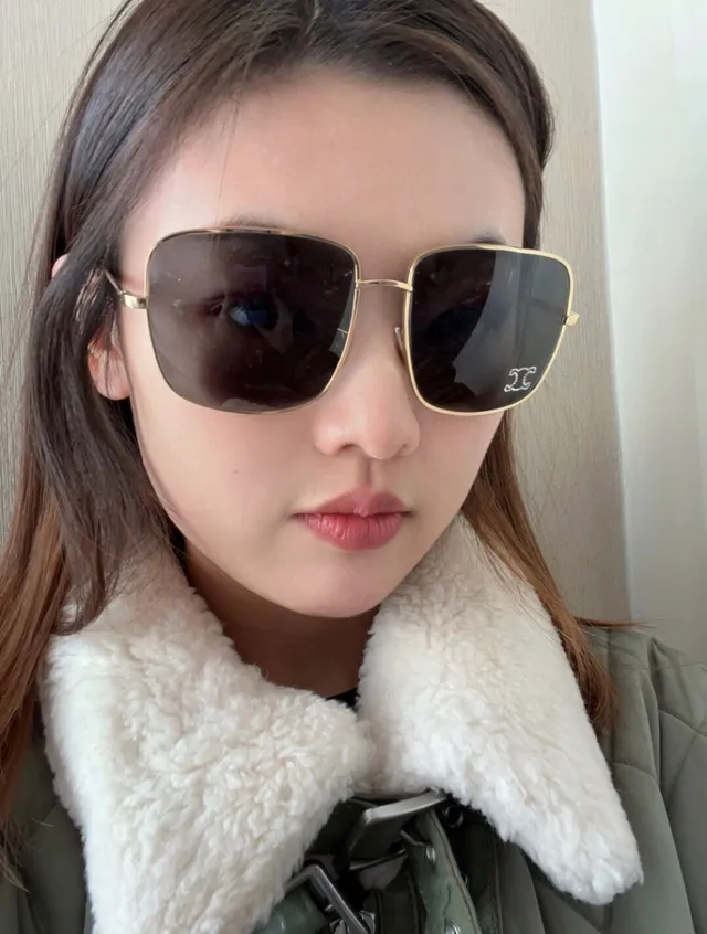 Gentle Monster Silver Brown Angular Shield Silhouette Thin Metal Frame Sunglasses 6