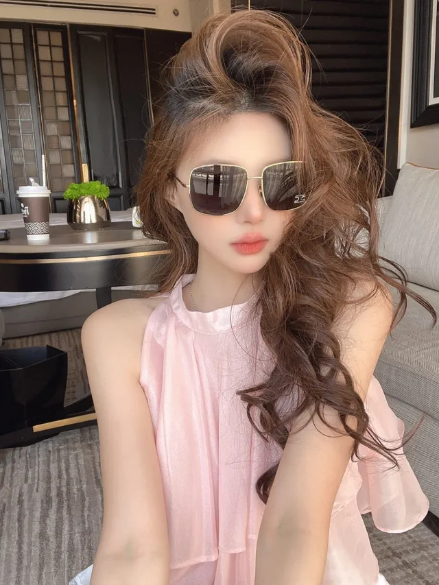 Gentle Monster Silver Brown Angular Shield Silhouette Thin Metal Frame Sunglasses 9