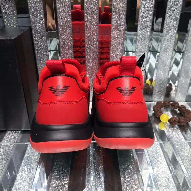 Giorgio Armani EA7 Red and Black Mesh Lifestyle Sneaker 3