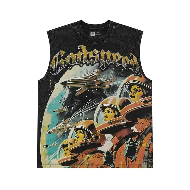 Godspeed Top Gilet Lavagem Ácida Gráfico 3