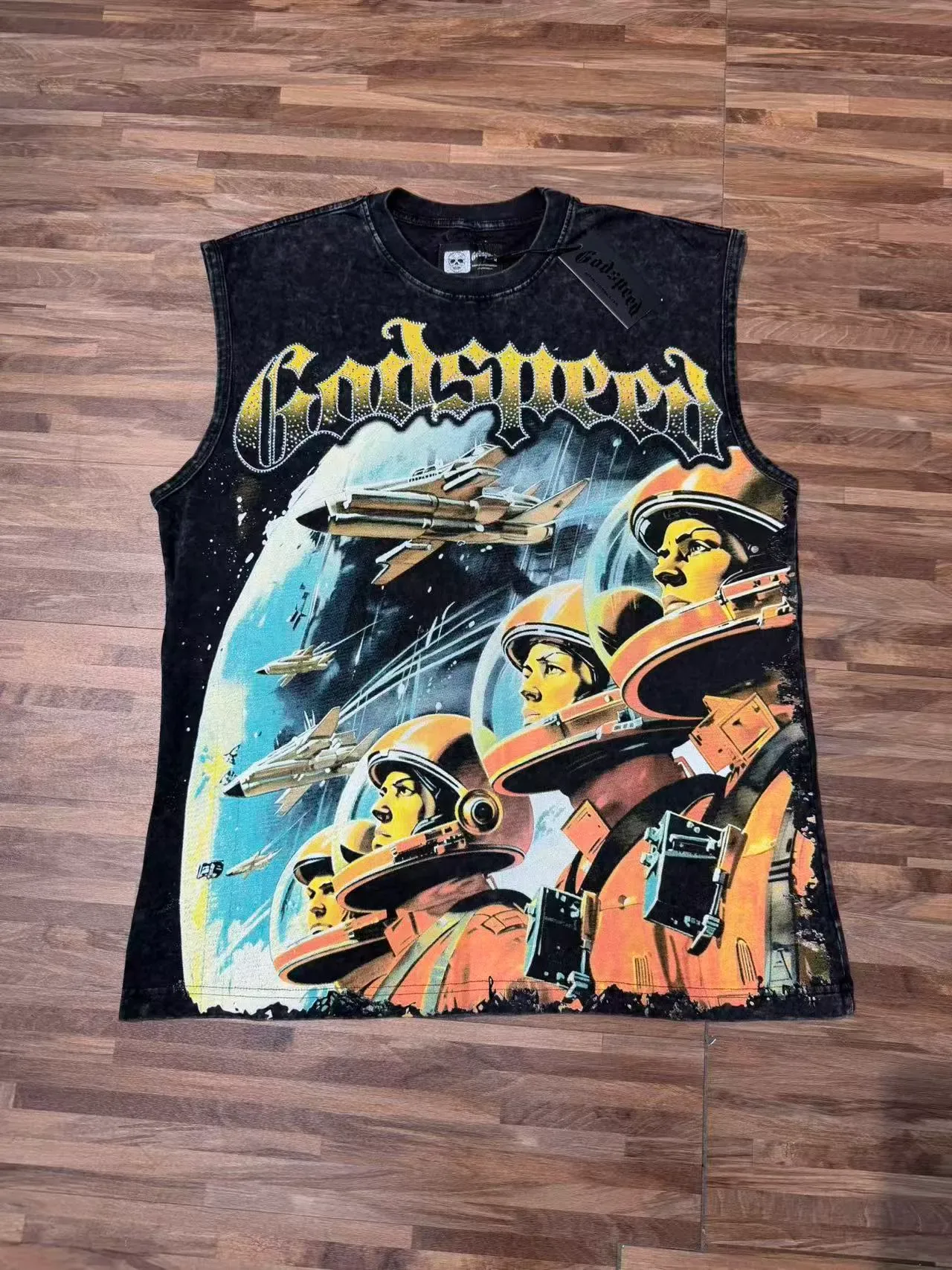 Godspeed Top Gilet Lavagem Ácida Gráfico 5