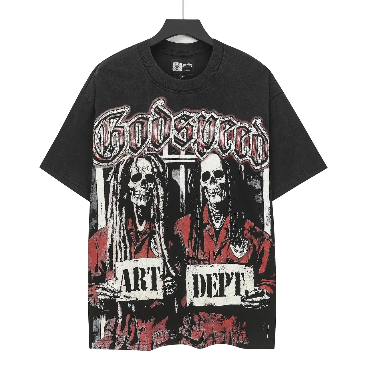 Godspeed Art Dept Graphic Oversized Black T-Shirt 2