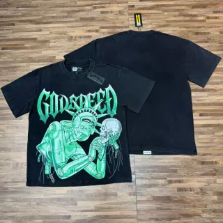 Godspeed সাইবারপাঙ্ক মূর্তি গ্রাফিক কালো টি-শার্ট