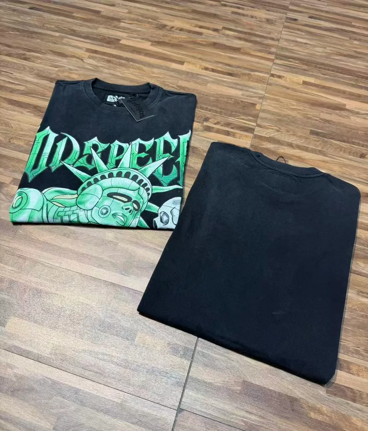 Godspeed Cyberpunk Statue Graphic Black T-Shirt 7