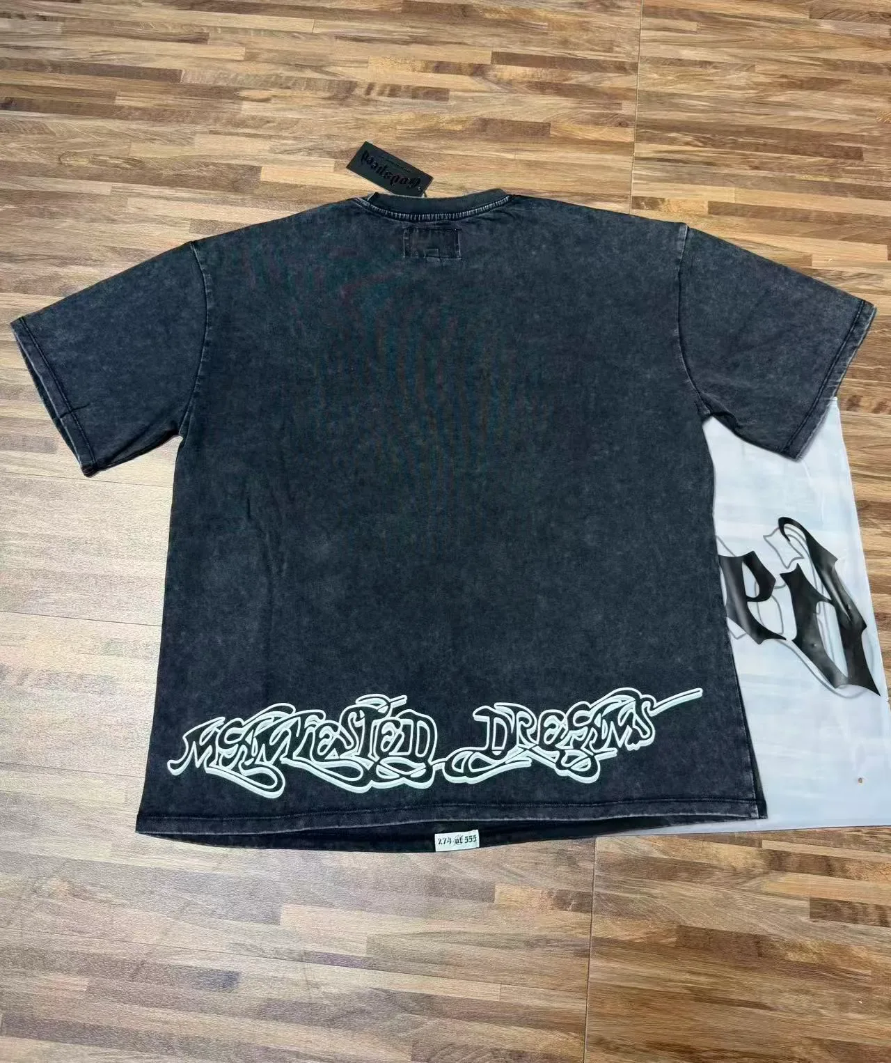 Godspeed Distressed Black Graphic-Print Oversized T-Shirt 8