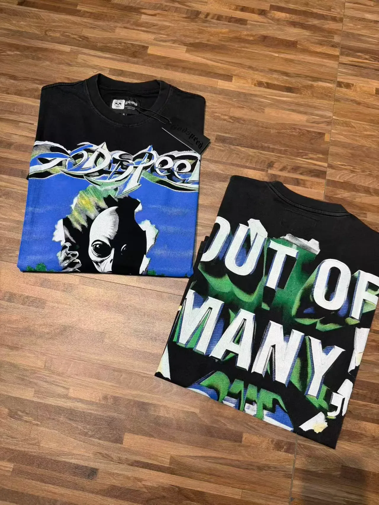 Godspeed Double-Sided Graphic Print Oversized T-Shirt 2