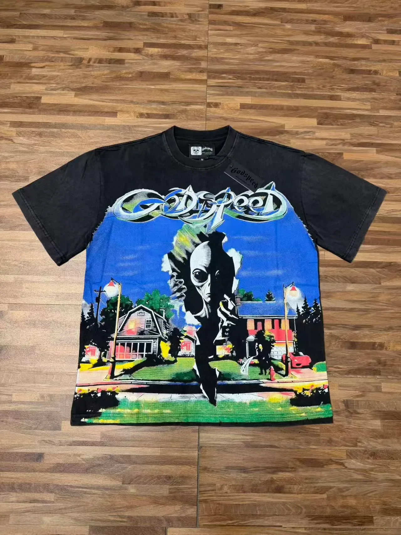 Godspeed Double-Sided Graphic Print Oversized T-Shirt 3