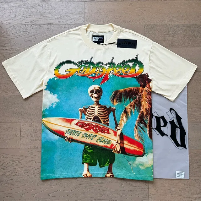 Godspeed Graphic Print Off-White Oversized T-Shirt 7