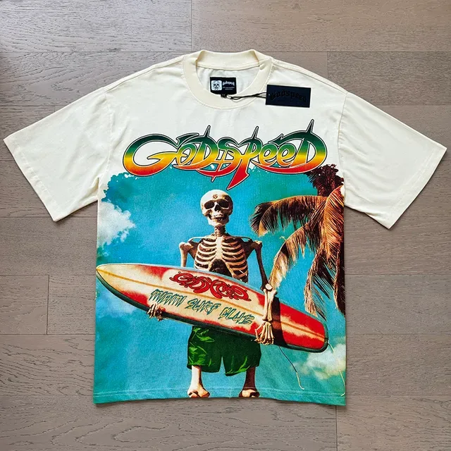 Godspeed Graphic Print Off-White Oversized T-Shirt 8