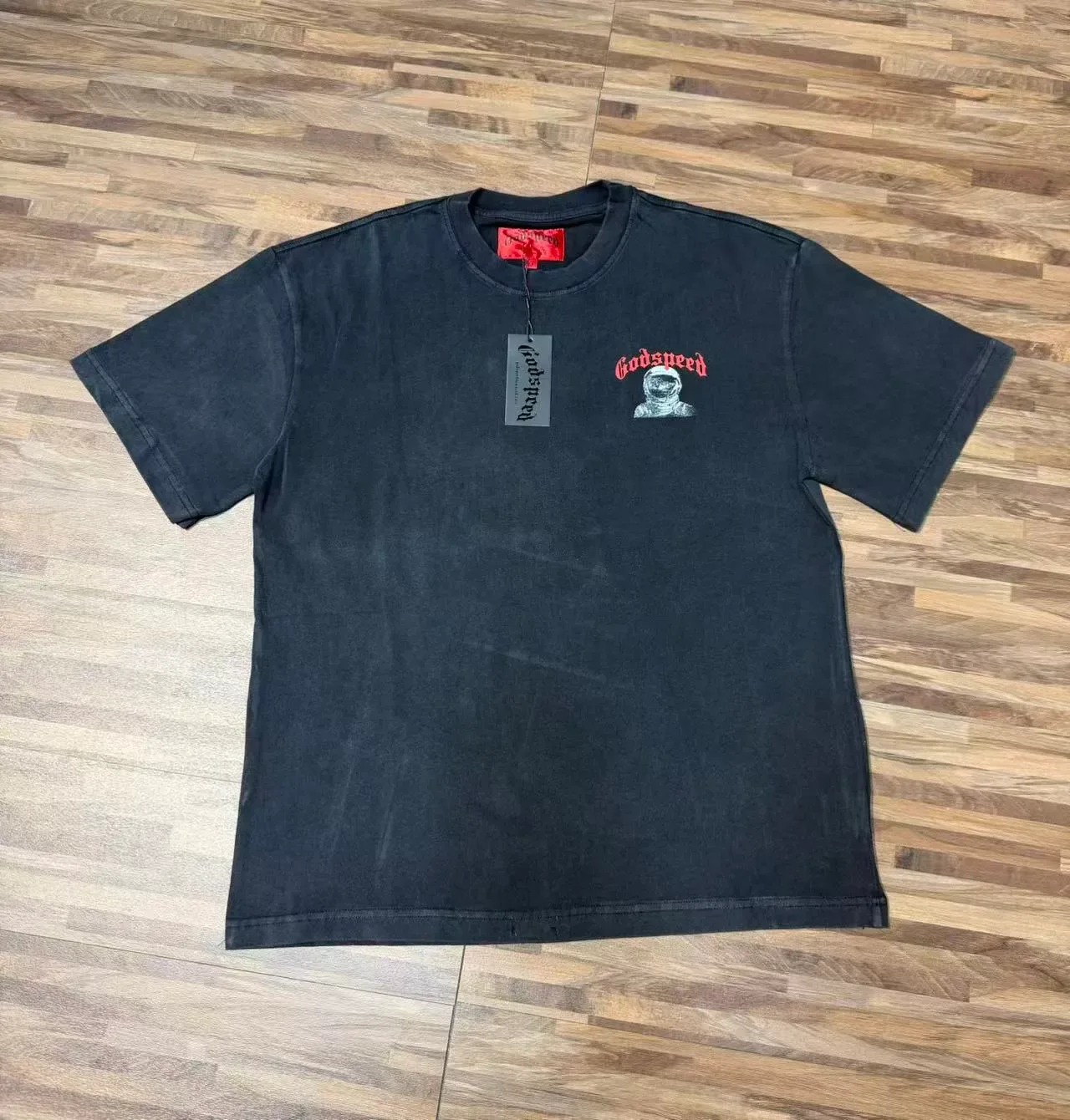 Godspeed Graphic Print Oversized Black T-Shirt 2