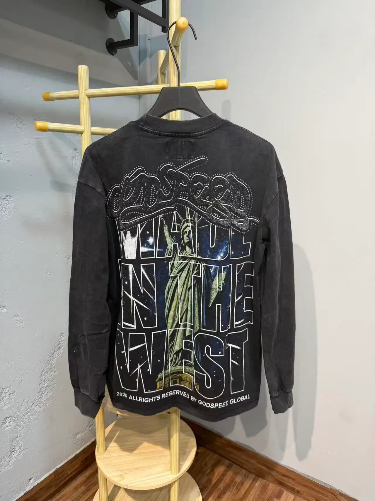Godspeed Graphic Print Oversized Long-Sleeve T-Shirt 4